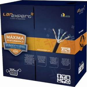 CABO LAN EXPERT TURBO LINK 4P PRETO CX 305MT 100%