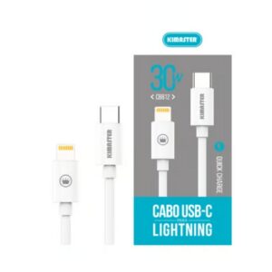 Cabo de Dados Lighting/Type C Quick PD 30w 1 Metro Kimaster CB812